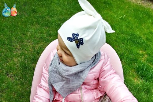 Chusta muślinowa pod szyję dla dzieci frędzle chwosty jasny szary L na Arena.pl