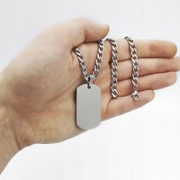 SREBRNY ŁAŃCUSZEK PANCERKA STAL + NIESMIERTELNIK