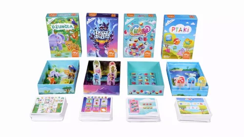Logiczna gra dla dzieci - 60 zagadek o różnych poziomach trudności Dżungla na Arena.pl