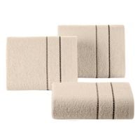 Ręcznik frotte z bordiurą SUZI 30X50 beżowy