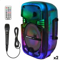 Głośnik z Mikrofonem Karaoke Bontempi Plastikowy 25 x 39 x 21 cm (2 Sztuk)