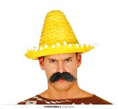 kapelusz żółty sombrero słomiany meksykański 33 cm