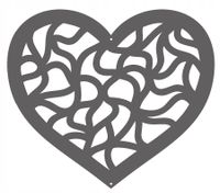 S3 Zawieszka SERCE dekor ozdoba ażurowa szary