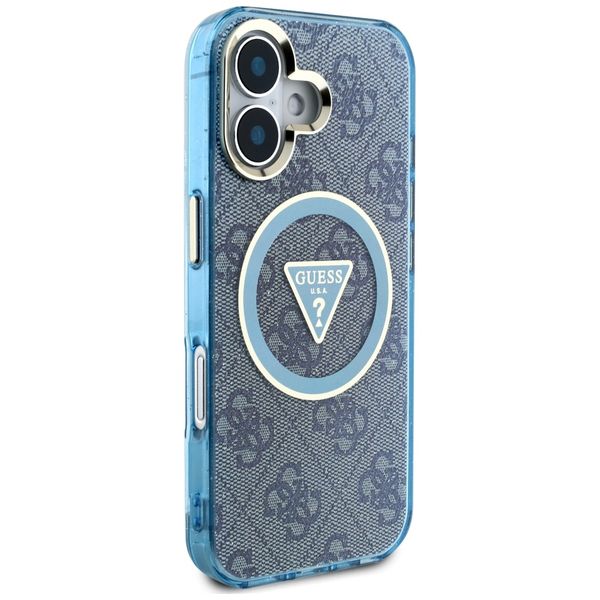 Etui Guess do iPhone 16, Niebieski, MagSafe zdjęcie 4