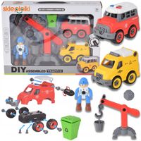 Zabawki edukacyjne Zestaw pojazdy DROGOWE KONSTRUKCJE do rozkręcania
