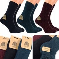 3x SKARPETY męskie CIEPŁE WEŁNIANE ALPAKA TERMOAKTYWNE grube PREMIUM 35-38