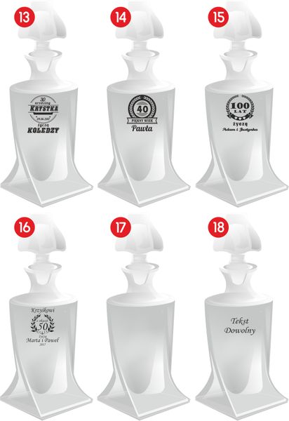 Karafka podziękowanie urodziny Etui 6 kieliszków zdjęcie 5