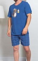 Męska piżama krótki rękaw krótkie spodnie S