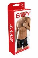 envy sheer contrast boxer briefs black os - bokserski fason, siateczka