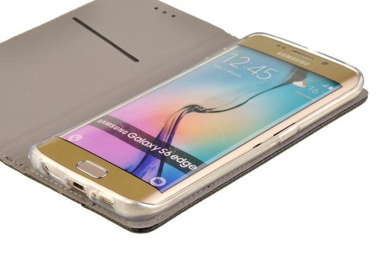 Etui Smart do Samsung Galaxy S6 Edge czarny zdjęcie 4
