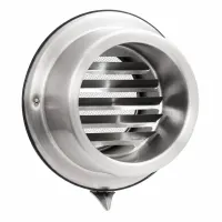 Kratka Wentylacyjna Kwasoodporna Zewnętrzna USUF ze Stali Nierdzewnej 125mm
