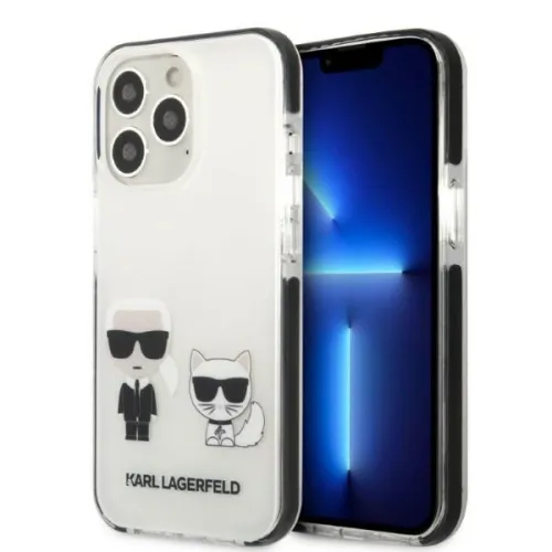 Etui Karl Lagerfeld Karl&Choupette na iPhone 13 Pro / iPhone 13 - białe na Arena.pl