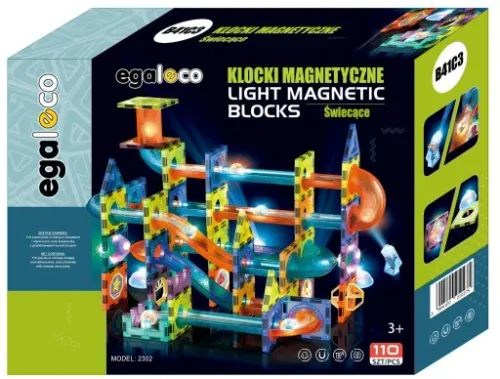 KLOCKI MAGNETYCZNE TOR KULKOWY 110 Elementów XXL na Arena.pl