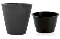 Doniczka pleciona Matuba DBMT300 z wkładem | Antracyt