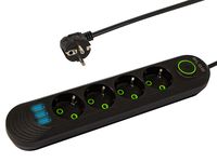 Przedłużacz sieciowy PS-420 4-Gniazda 3xUSB 2m czarny 3x1mm