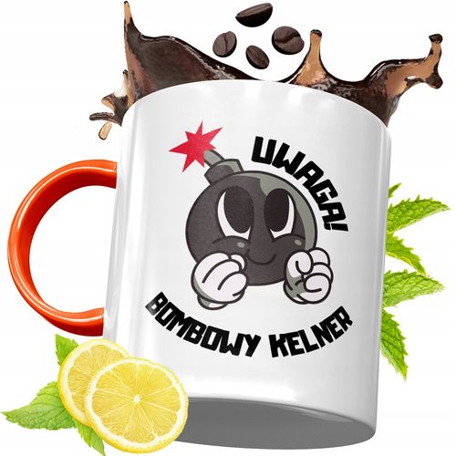 Kubek Pomarańczowy Dla Kelnera Prezent Z Nadrukiem Ze Zdjęciem na Arena.pl