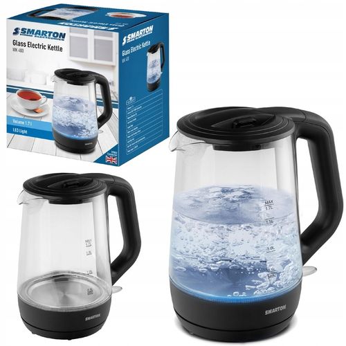 Czajnik Elektryczny 1,7L Szklany Podświetlany SMARTON WK 400 2200W na Arena.pl