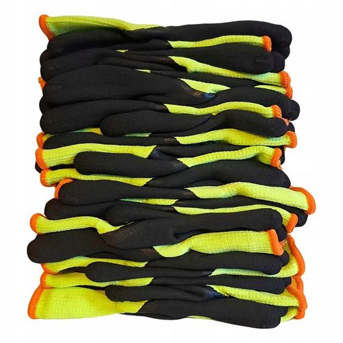 12 PAR Rękawice Robocze Ocieplane Ochronne BHP Grube Zimowe Latex Ciepłe 10 na Arena.pl