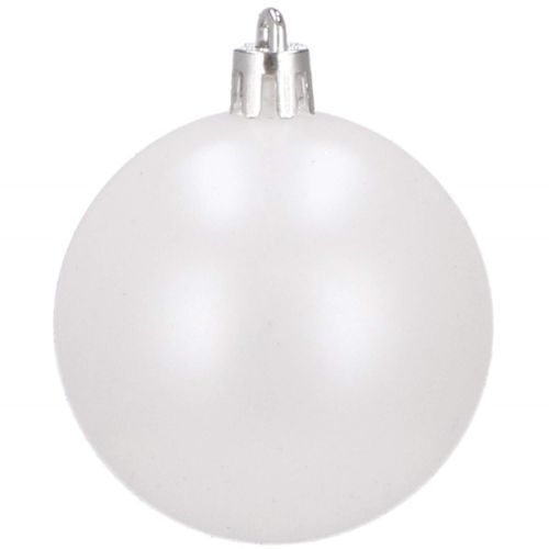 Bombki choinkowe 20 szt. ozdoby świąteczne zestaw 7 cm biały na Arena.pl