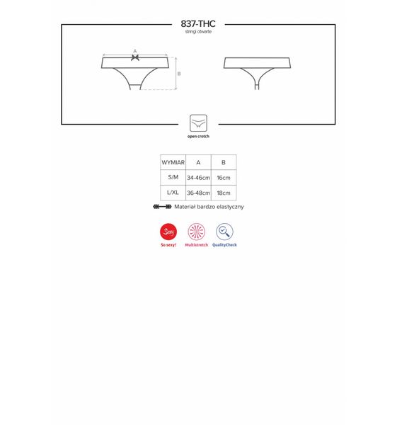 837-Thc-1 Stringi Otwarte S/M zdjęcie 11