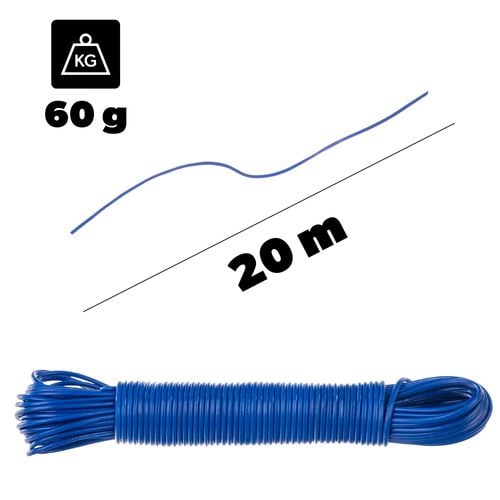 KADAX Linka Do Bielizny sznurek Na Pranie 20 metrów Z Wkładem sznur Balkon na Arena.pl