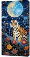 Obraz 50x100cm Tygrys w Ogrodzie Gwiazd