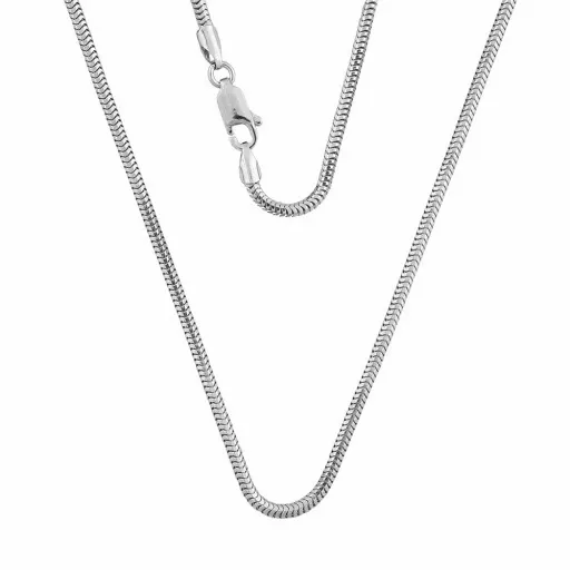 Łańcuszek srebrny pr. 925 Prezent Srebrna Linka ŻMIJKA SNAKE | 50 cm x 2 mm zdjęcie 4