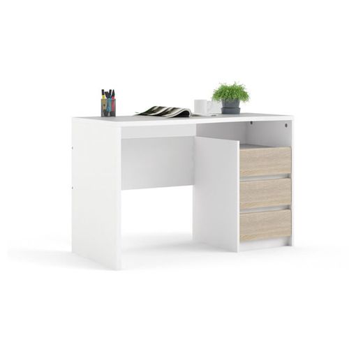 Function biurko białe/dąb sonoma 2S1P na Arena.pl