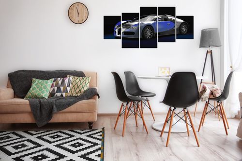 Obraz Drukowany 150X70 Błękitne Bugatti Veyron na Arena.pl