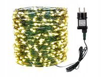 Lampki druciki mikro 500LED 50 METRÓW NA ZIELONYM KABLU