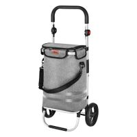 NC4305 WÓZEK NA ZAKUPY SKŁADANY PREMIUM 45L SZARY NILS