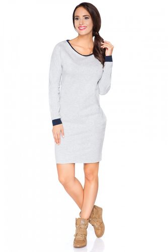 Sukienka Model E4 Light Grey Navy   RaWear Rozmiar - 38 na Arena.pl