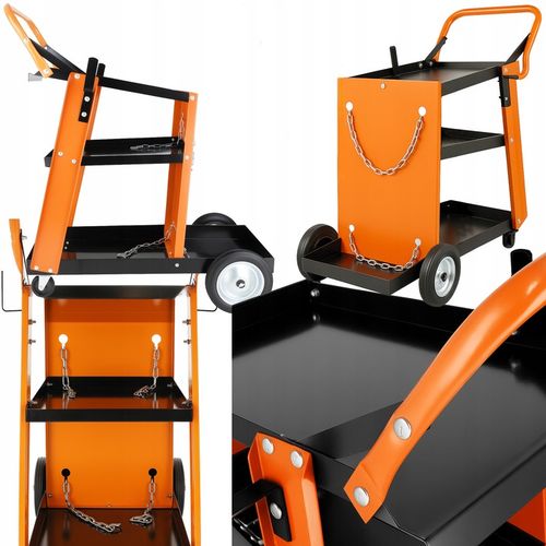 WÓZEK SPAWALNICZY DO SPAWAREK Z PÓŁKAMI STABILNY MOBILNY PÓŁKA NA BUTLĘ na Arena.pl