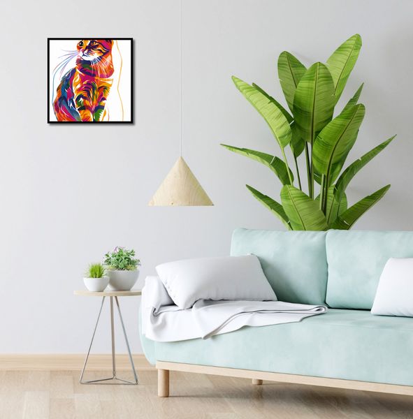 Plakat 40x40cm Nasycony Kot zdjęcie 4