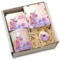 Prezent Na Dzień Dziecka Zestaw Z Imieniem Kubek Gra Skarbonka Spinner