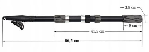 Wędka teleskopowa Miracle Fish TELESKOP TRAVEL 450 cm WT: 30-80g 4,5 m na Arena.pl