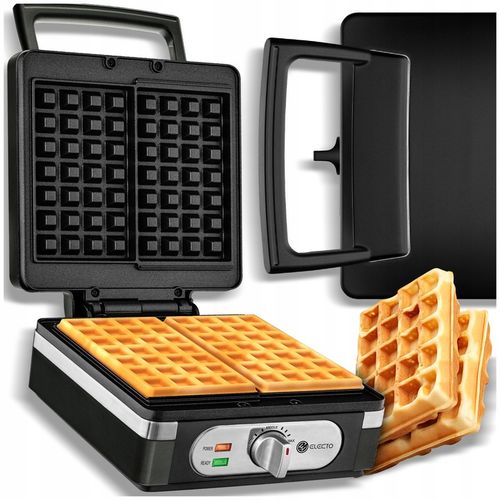 GOFROWNICA 2000W XXL 2 GOFRY Z REGULACJĄ TEMPERATURY PUSZYSTE GOFRY SOLIDNA na Arena.pl