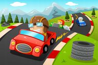 FOTOTAPETA dziecięca TOR WYŚCIGOWY WYŚCIGI 200x130