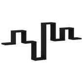 Półka Ścienna Czarny Dąb 104,5x10x43 cm Materiał drewnopochodny