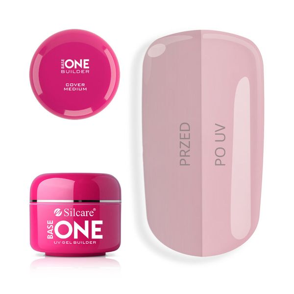 SILCARE ŻEL UV BASE ONE COVER MEDIUM 5 G zdjęcie 2
