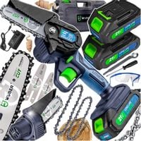 PIŁA ŁAŃCUCHOWA AKUMULATOROWA MINI PILARKA GAŁĘZIÓWKA 2xAKU 2xPROWADNICA