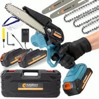 PIŁA AKUMULATOROWA OGRODOWA ŁAŃCUCHOWA MINI PILARKA GAŁĘZIÓWKA 2xAKU