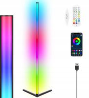 Lampa podłogowa stojąca narożna RGB LED PILOT APKA