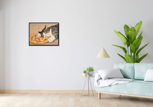 Plakat 65x50cm Pizza Dla Kota na Arena.pl