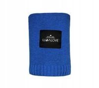 LULLALOVE Kocyk dziany koc bambusowy Navy 80x100