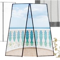 Moskitiera Siatka Magnetyczna Luaro Na Drzwi Solidna Mocny Magnes 110X220Cm