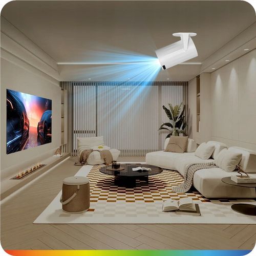 PROJEKTOR RZUTNIK ANDROID TV 4K WIFI FULL HD PRZENOŚNY SMART GŁOŚNIK na Arena.pl