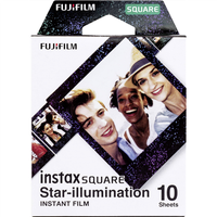 Fujifilm | Instax Square star Illumination Film natychmiastowy (10 pl) | 86 x 72 mm | Rozmiar wydruku: 86 mm x 72 mm, rozmiar obrazu: 62 mm x 62 mm | Ilość 10
