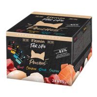 Mokra karma dla kota Fitmin Pouches mix smaków 24 x 85 g