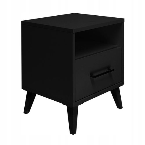 SZAFKA NOCNA KASZMIR BEŻOWY STOLIK NOCNY SZUFLADA LED Z PÓŁKĄ DO na Arena.pl